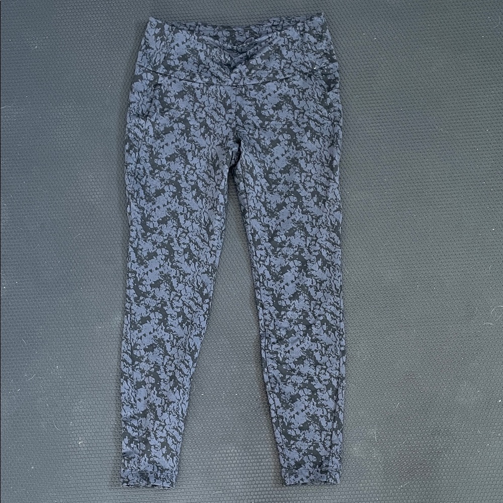 Mondetta Sz M Patterned Black/Gray Leggings